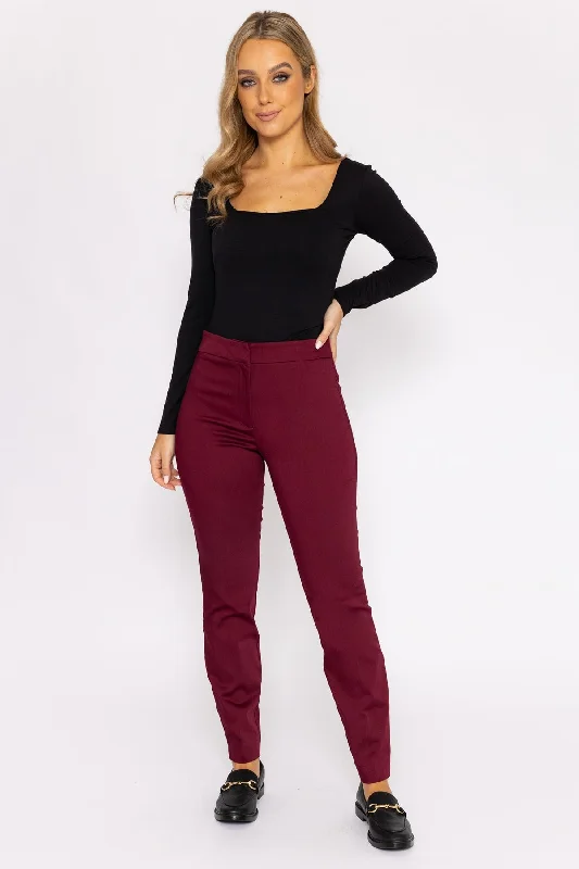 Sateen Pant in Plum