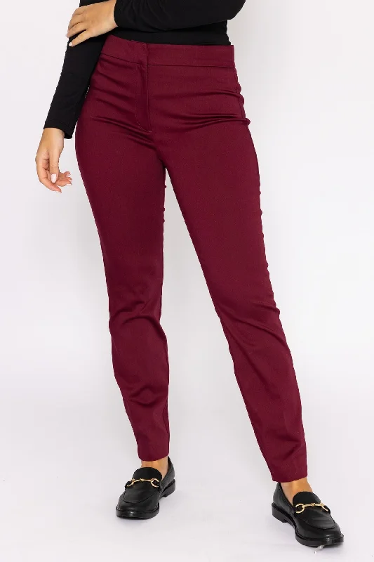 Sateen Pant in Plum