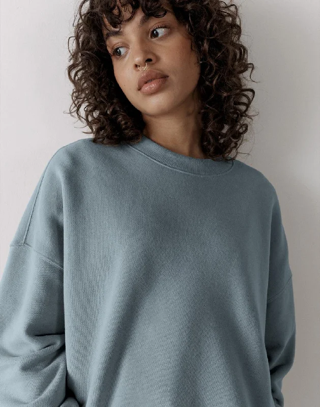 The Oversized Crew in Slate Grey