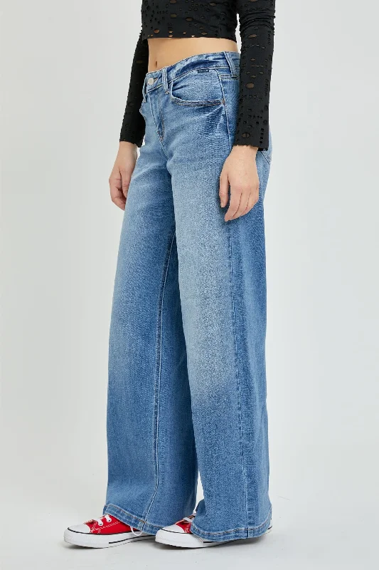 Women's Low Rise Wide Leg Jeans - CELWV98899M