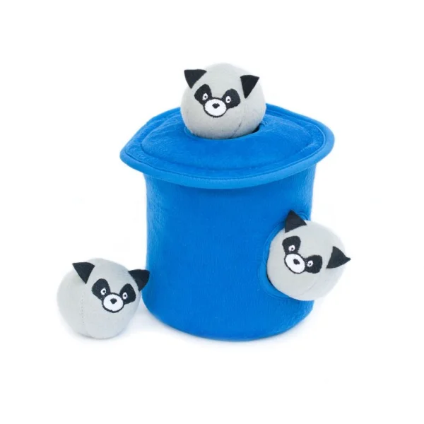ZippyPaws Burrow - Trash Can w/ Raccoons